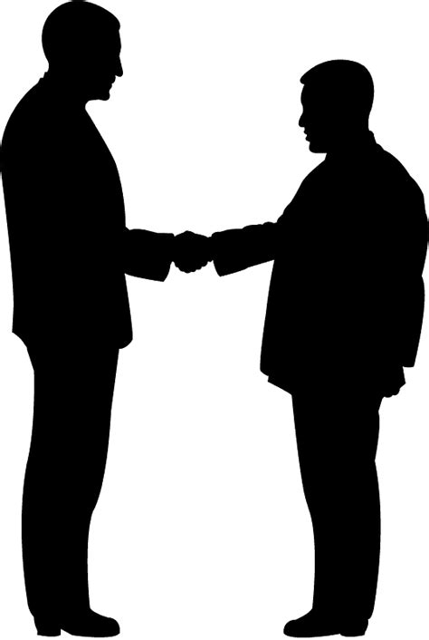 Shaking Hands - Free vector silhouettes on creazilla.com