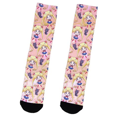Sailor Moon Crystal Chibi Sublimated Crew Socks - India | Ubuy