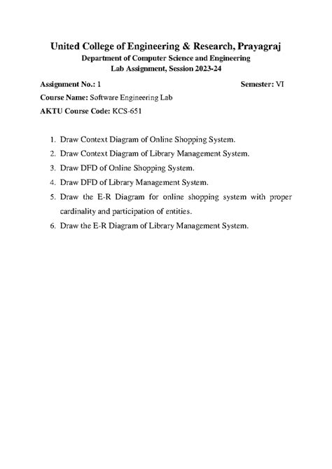 SE Lab Assignment-1 - lab - United College of Engineering & Research ...