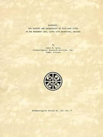 Buy ANAMAX-Rosemont Project: 4 (Asm Archaeological Series) Book Online ...
