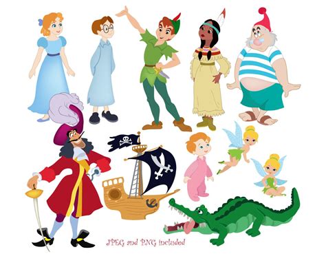 Peter Pan Characters Clipart - Petspare