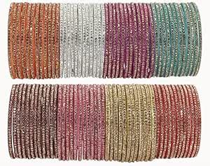 Buy NMII Glass with Zircon Gemstone and Beads Studdded Glossy Finished ...