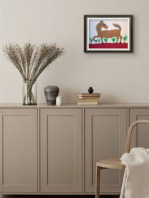 Shop for Authentic A Majestic Horse in Bhil Art