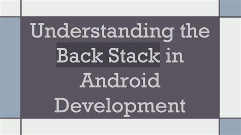 Image result for Android Back Stack