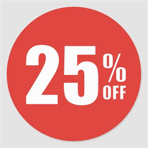 25% Twenty Five Percent OFF Discount Sale Sticker | Zazzle | Discount ...