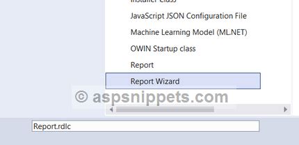 Image result for SQL-based Report Rdlc Visual Studio 2019