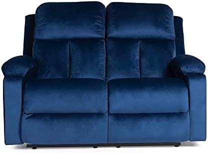 duroflex Avalon Twin - Modern 2 Seater Manual Fabric Recliner Sofa with ...