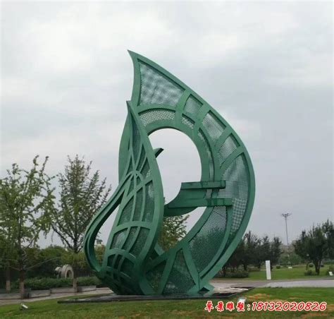 不锈钢大型树叶公园雕塑 - 卓景雕塑公司
