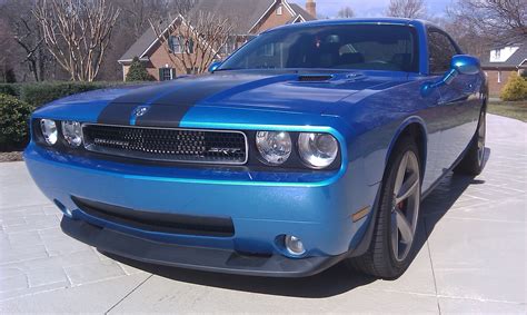 2010 Dodge Challenger SRT8 B5 Blue Supercharger 1/8 mile Drag Racing ...