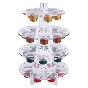 Nynelly Coffee Pod Hoder, Acrylic Coffee Pod Storage Organizer Stand ...
