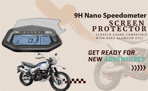9H Nano Speedometer Screen Protector Scratch Guard Compatible With Hero ...