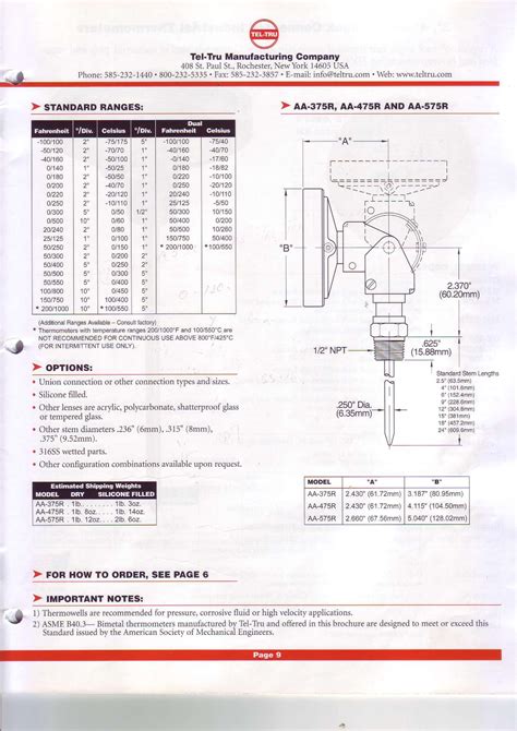 TEL-TRU THERMOMETER AA Series