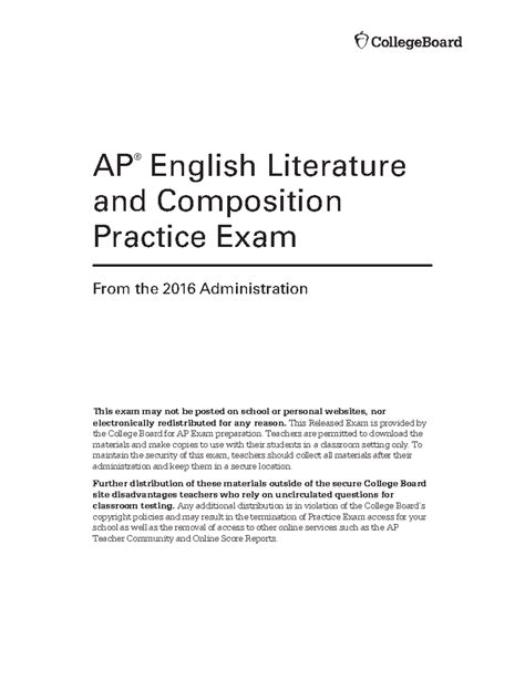 AP Lit 2016 - ............. - AP ® English Literature and Composition ...