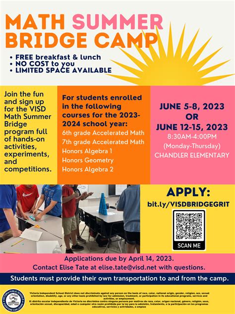 Summer ELAR GRIT/Math Bridge Camps | Victoria Independent School District