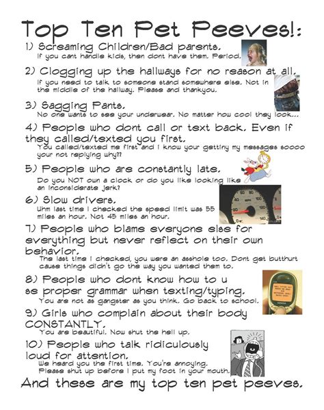 Most Common Pet Peeve at Jake Town blog