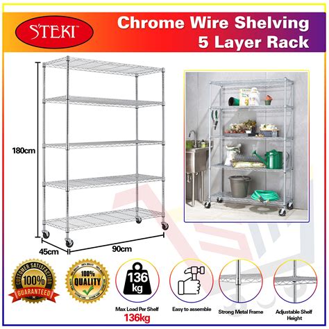 Chrome Wire Shelving With Wheels at Annalisa Hanley blog