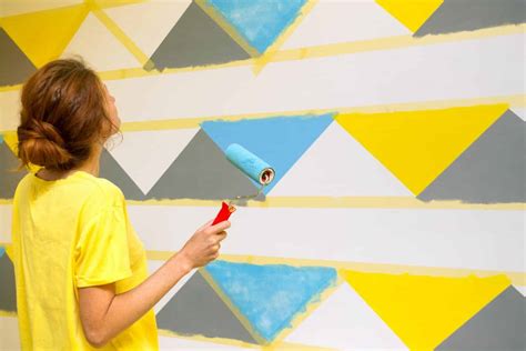 Bedroom Wall Paint Design Ideas with Tape