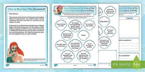 Daisy McCray and the Wave of the Day: Screen Time Effects Activity