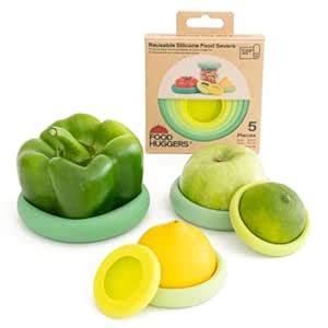 Buy Food Huggers Reusable Food Savers - Food Huggers Set Of 5 Silicone ...
