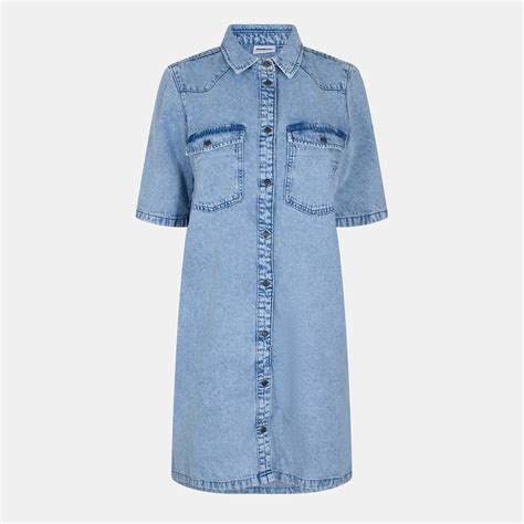 Noisy May | Women's Short Sleeve Denim Shirt Dress | Studio