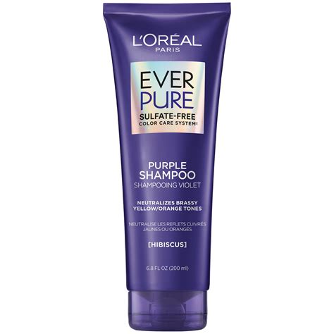 L'Oreal Paris EverPure Brass Toning Purple Sulfate Free Shampoo, 6.8 fl ...