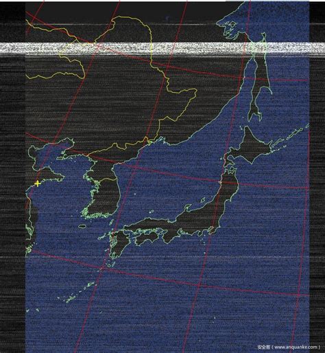 黑白电视的羊角天线接收NOAA气象卫星云图