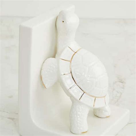 Langford Turtle Bookend | Multicolour | Ceramic