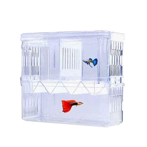 Buy Fish Breeding Box, Tiberham Acrylic Floating Fish Hatchery ...