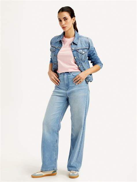 Women's Blue Loose Fit High Rise Jeans – Levis India Store