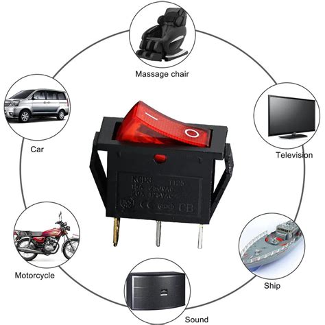 Buy KCD3 SPST ON-OFF 3 Leg Rocker Switch | Makerbazar