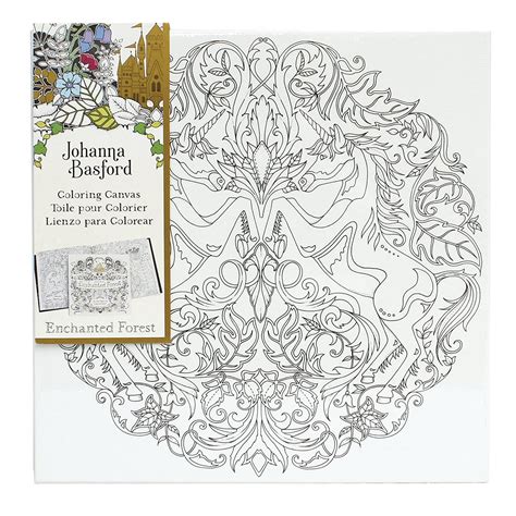 Johanna Basford Enchanted Forest Coloring Canvas - Unicorn : Amazon.in ...