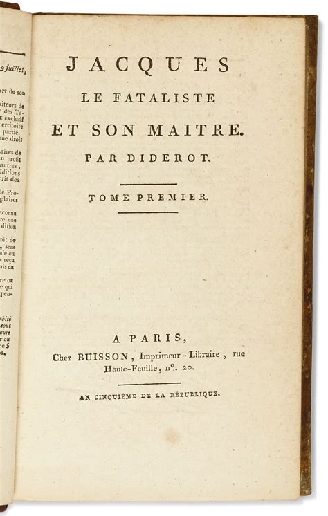 Diderot Jacques Le Fataliste