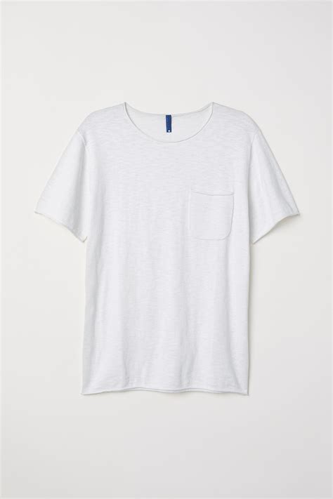 Fine-knit cotton T-shirt - White - Men | H&M IN