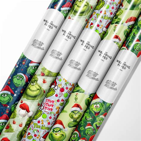 Grinch Coloring Wrapping Paper