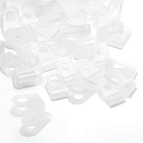 Suiwotin 200pcs Nylon Plastic Cable Clamps, 1/8 Inch (3.2mm) Screw ...