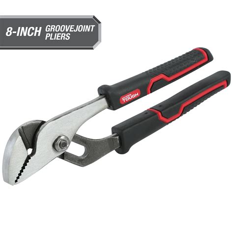 Hyper Tough 8-inch Groove Joint Pliers with Ergonomic Comfort Grips ...