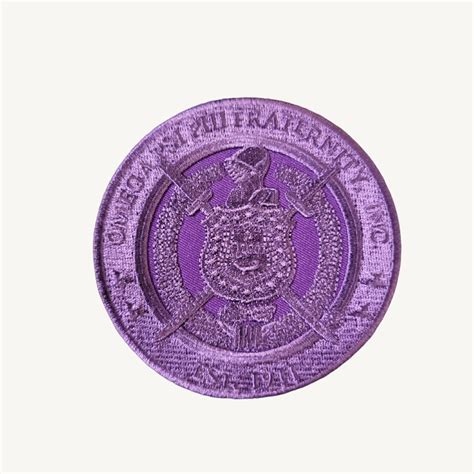 Omega Psi Phi Circular Shield Patch – Que Essentials