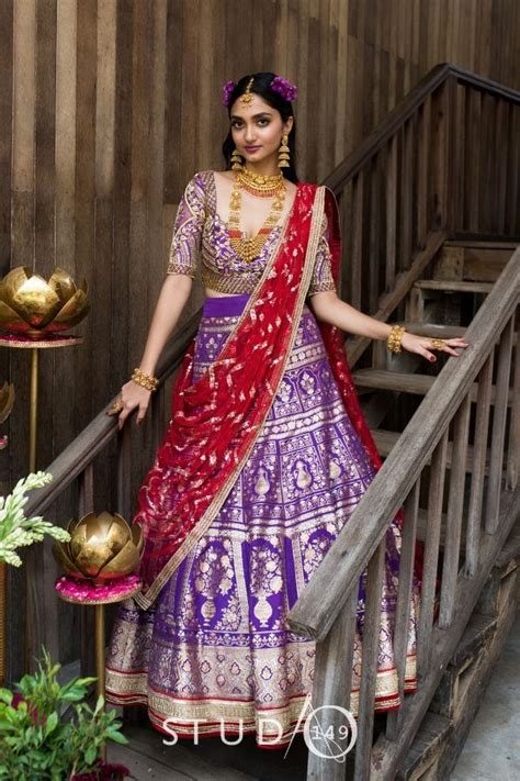 Embroidered Banares Silk Reception Lehenga | Bridal Wear – Studio 149 ...
