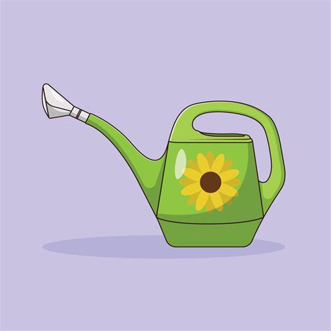Watering Can Vector Icon Illustration with Outline for Design Element ...