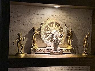 Buy Two Moustaches Brass Apsara Showpieces - Set of 5 Statues ...