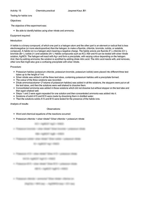 Image result for Soluble Halide Testing