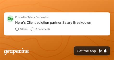 Here's Client solution partner Salary Breakdown - Grapevine
