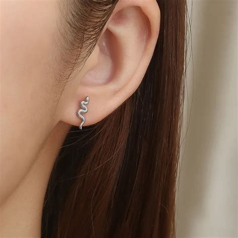 Serpent Silver Studs – Akinara