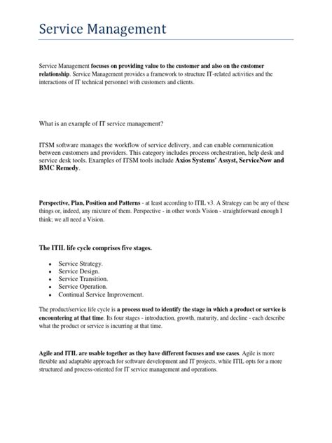 Image result for Service Management Requirements