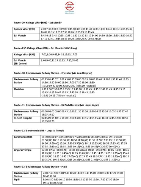 Mo Bus Bhubaneswar Cuttack Puri Konark Time Table updated May 2023