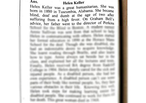 SOLUTION: Helen keller - Studypool