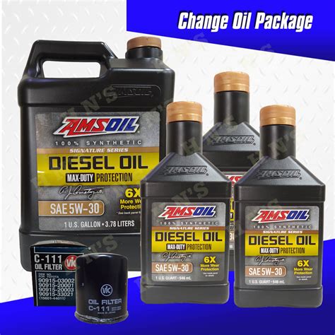 AMSOIL Signature Series 5W-30 Fully Synthetic Diesel Engine Oil Change ...