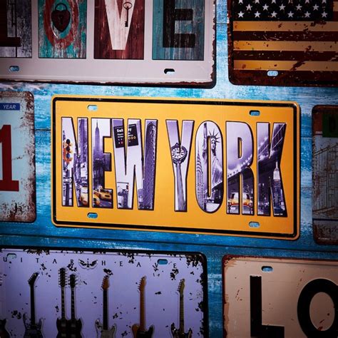 Number Plates wall sign - New York — eazy wagon