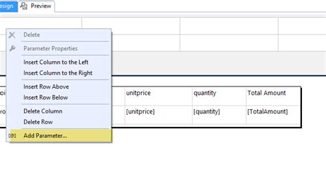 Image result for SSRS Example Add Parameters