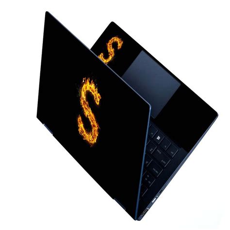 Full Panel Laptop Skin - S Fire Letter – SkinsLegend